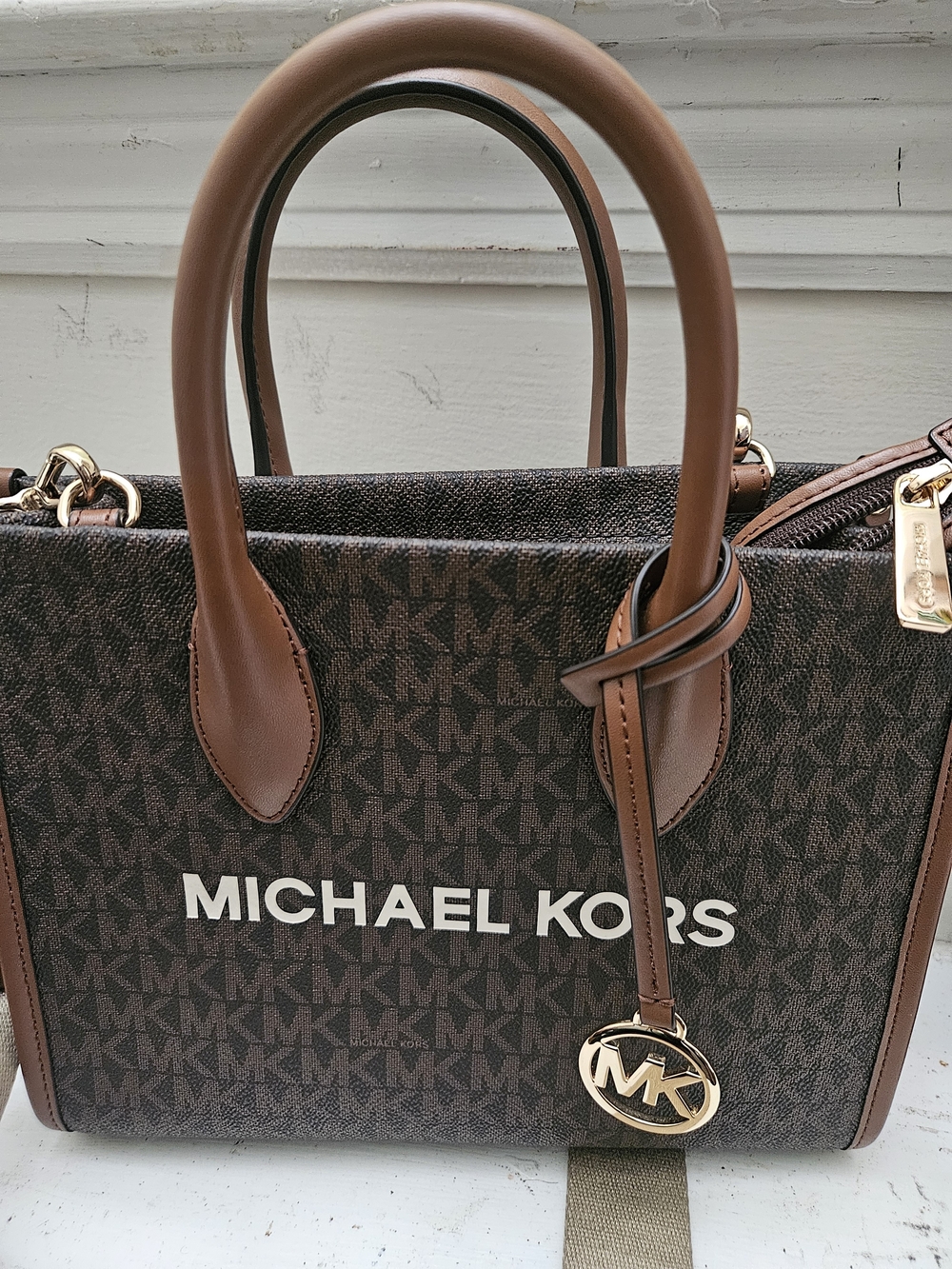 Michael Kors Men's Brown Logo Satchel